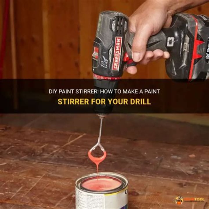 How do you attach a paint stirrer to a drill?