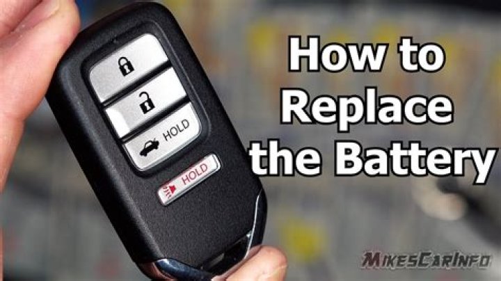 How do you change the battery in a 2016 Honda Accord key fob?