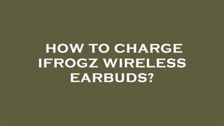 How do you charge Ifrogz?
