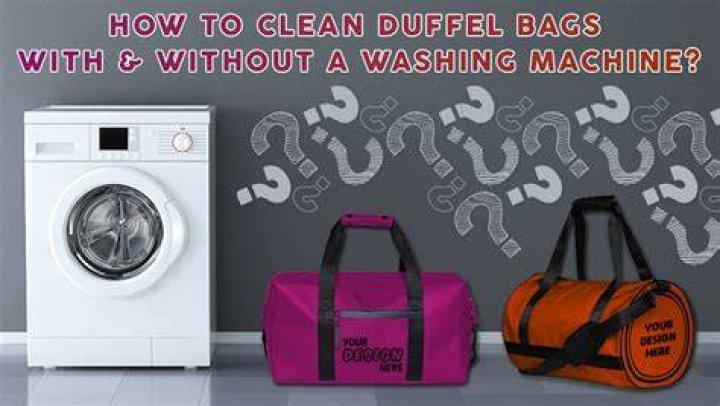 How do you clean a duffel bag at home?