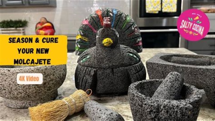 How do you cure and season a molcajete?