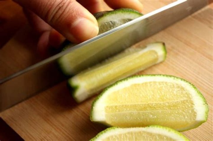 How do you cut a lime in half?