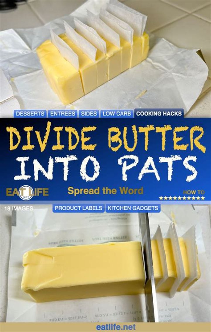 How do you cut butter into pats?
