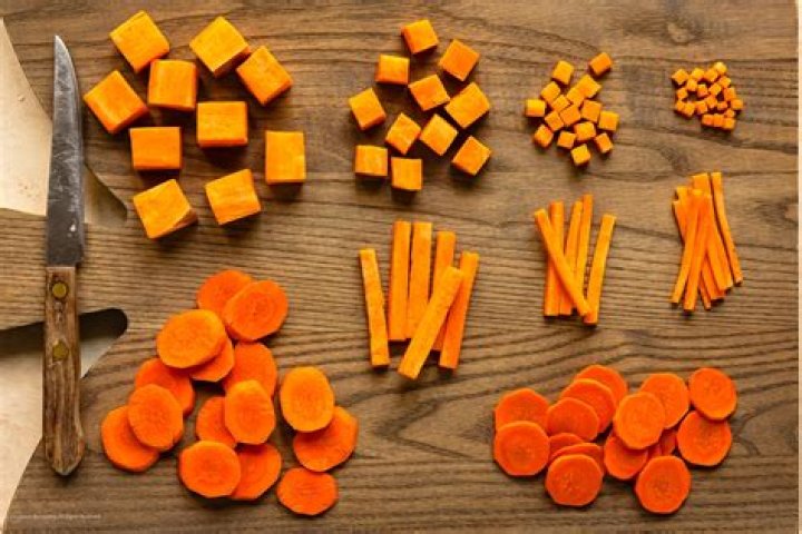 How do you cut vegetables on the bias?