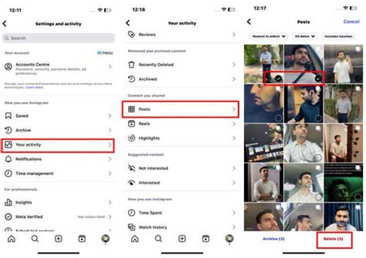 How do you delete multiple Instagram accounts?