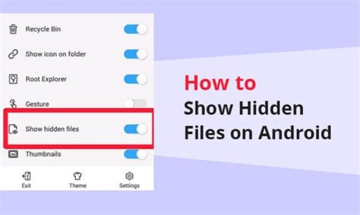 How do you find hidden files on Android?