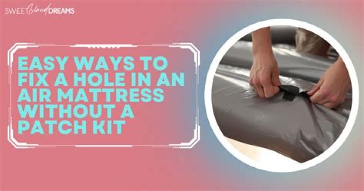 How do you fix a hole in an air mattress with duct tape?
