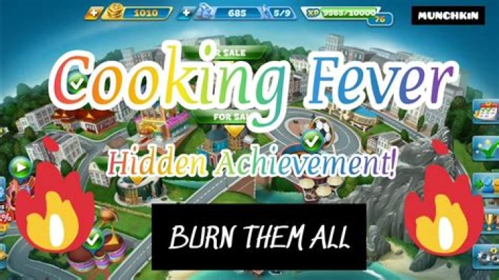 How do you get the hidden achievement on cooking fever?