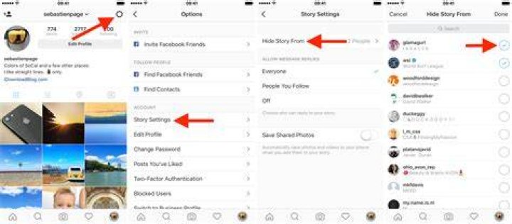 How do you hide other accounts on Instagram?