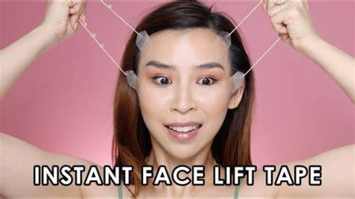 How do you lift your face with tape?