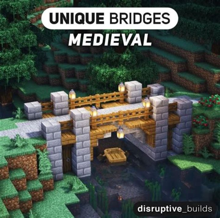 How do you make a medieval bridge in Minecraft?