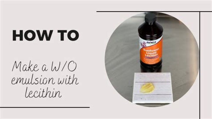 How do you make emulsion with lecithin?