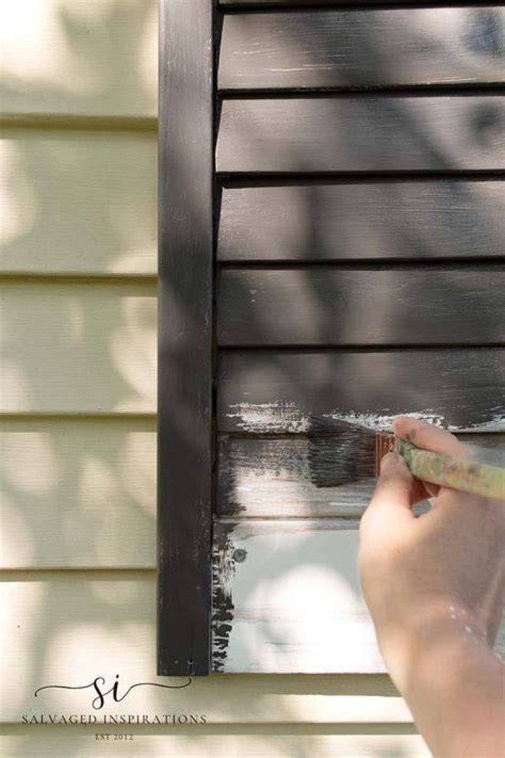 How do you paint exterior shutters without removing them?