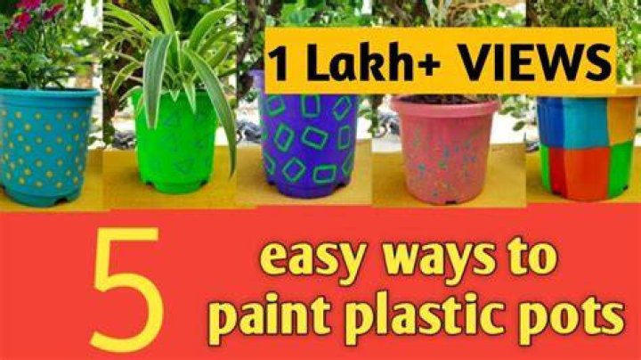 How do you paint plastic pots with acrylic paint?