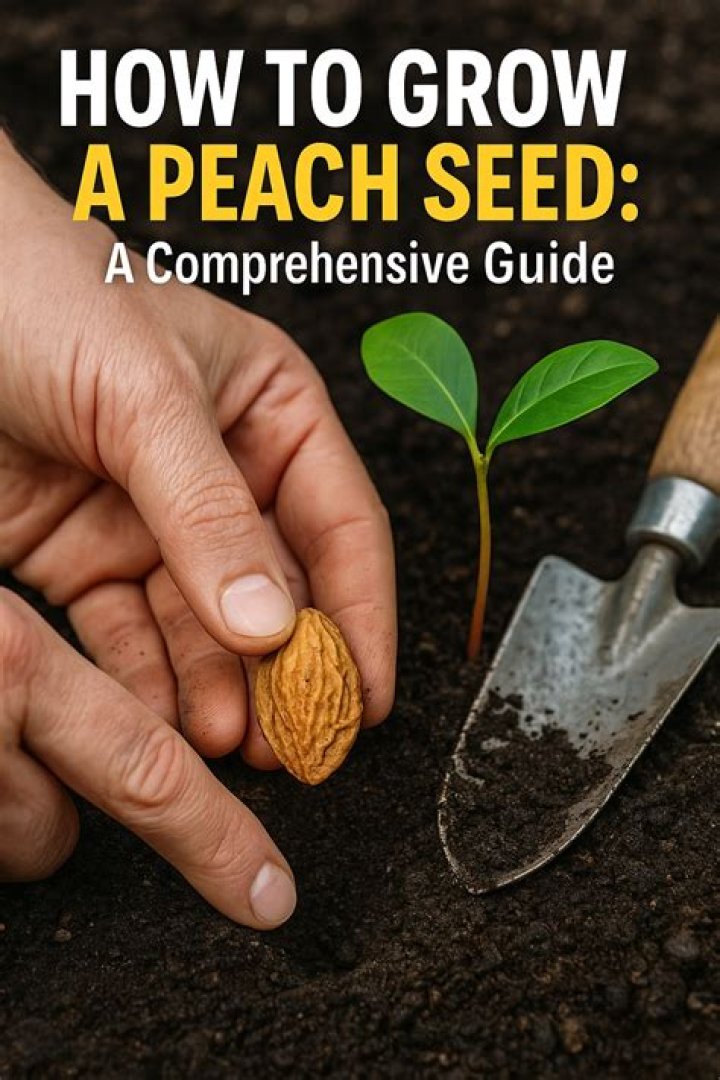 How do you plant a peach seed first indoors?