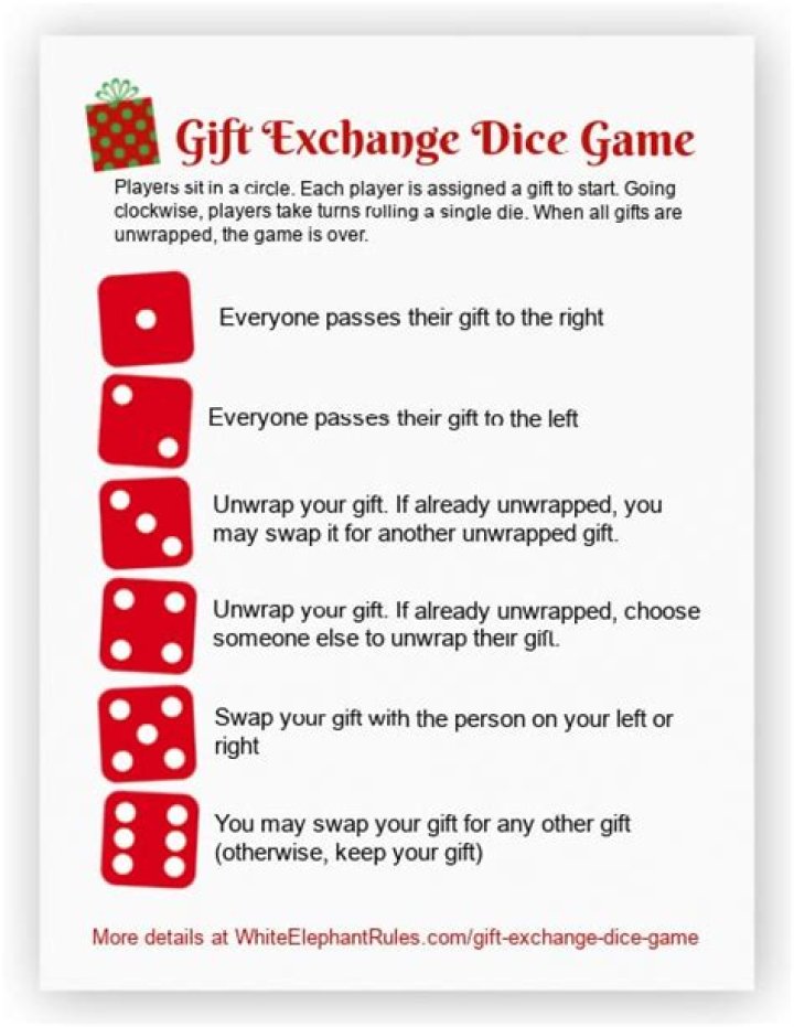 How do you play the gift exchange game?