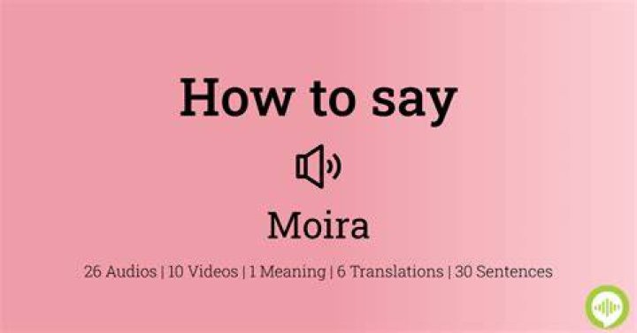 How do you pronounce Moira in Irish?