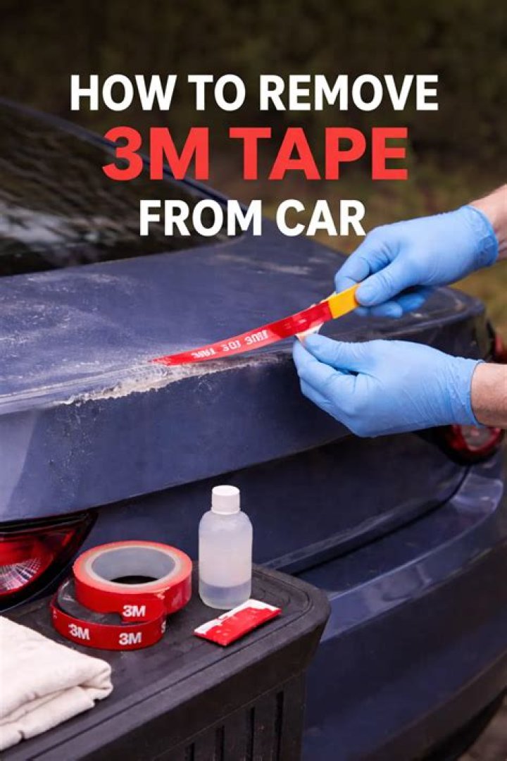 How do you remove 3M tape without damaging paint?