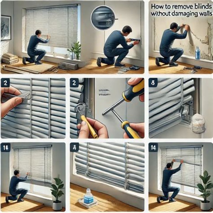 How do you remove blinds from brackets?
