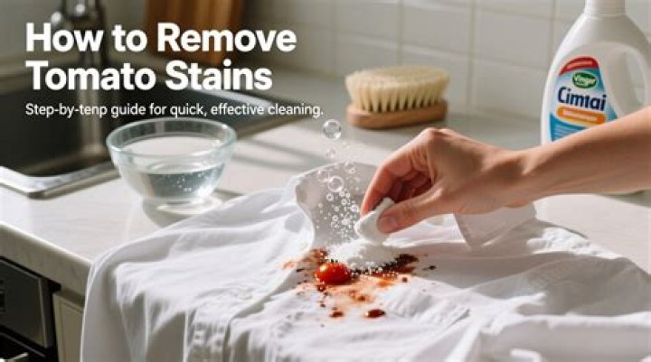 How do you remove tomato sauce stains from furniture?