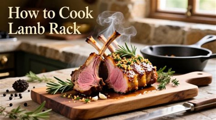 How do you render fat on a rack of lamb?