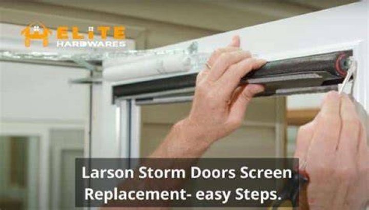 How do you replace a retractable screen in a storm door?