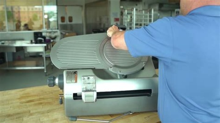 How do you sharpen a Hobart meat slicer?