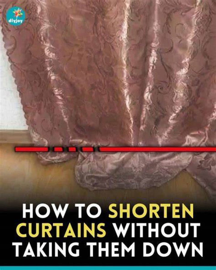 How do you shorten long curtains without cutting them?