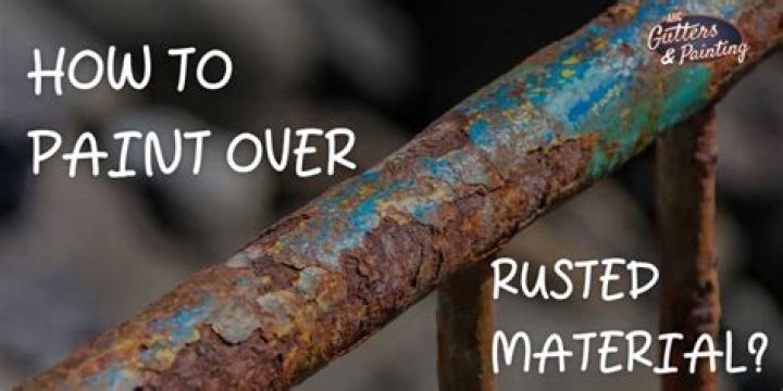 How do you treat rusted metal before painting?