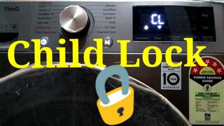 How do you unlock child lock on LG washer?