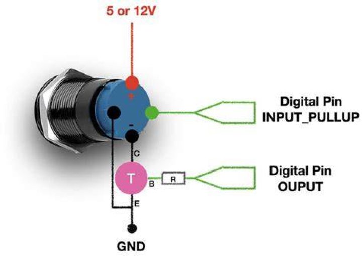How do you use a 4 pin push button?