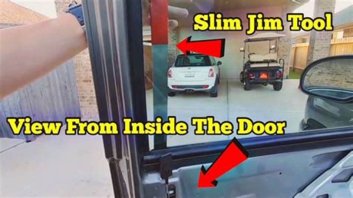 How do you use a slim jim to open a car door?