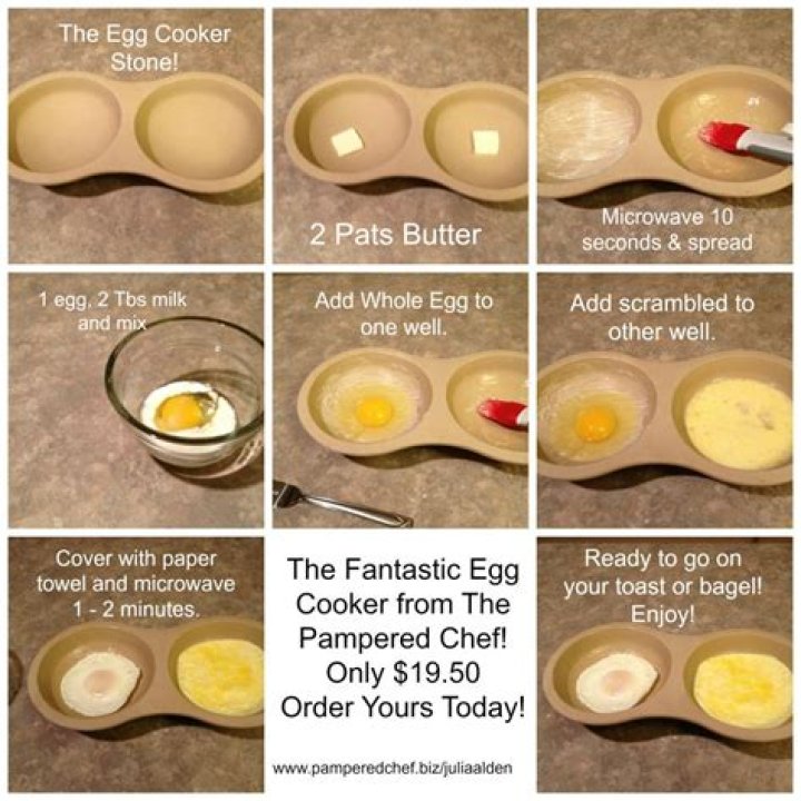 How do you use a stoneware microwave egg cooker?