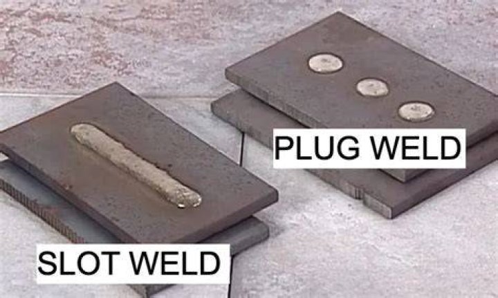 How does a slot weld differ from a plug weld?