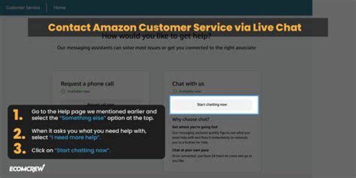 How does Amazon live chat work?
