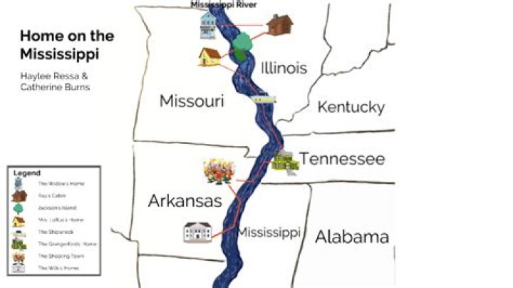 How does Huck describe the river?