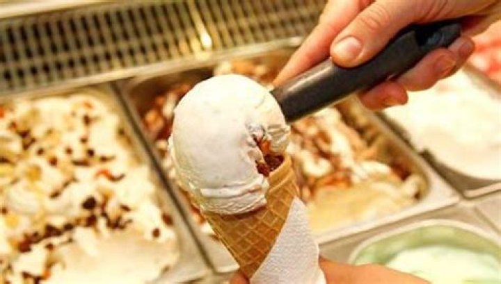 How is ice cream transported to the stores?