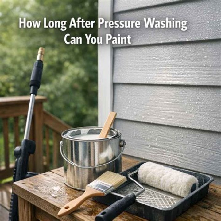 How long after pressure washing can you paint stucco?