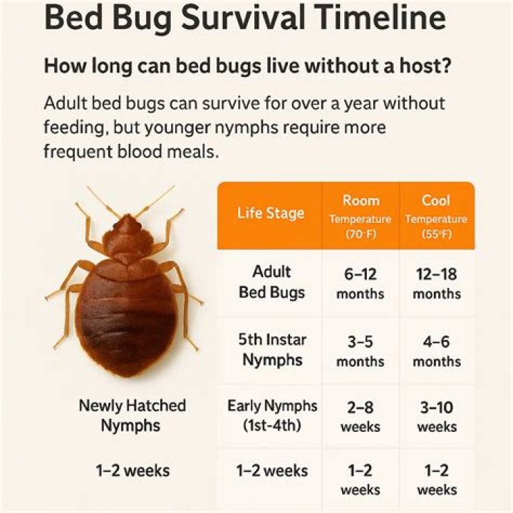 How long can bed bugs live in a sealed container?