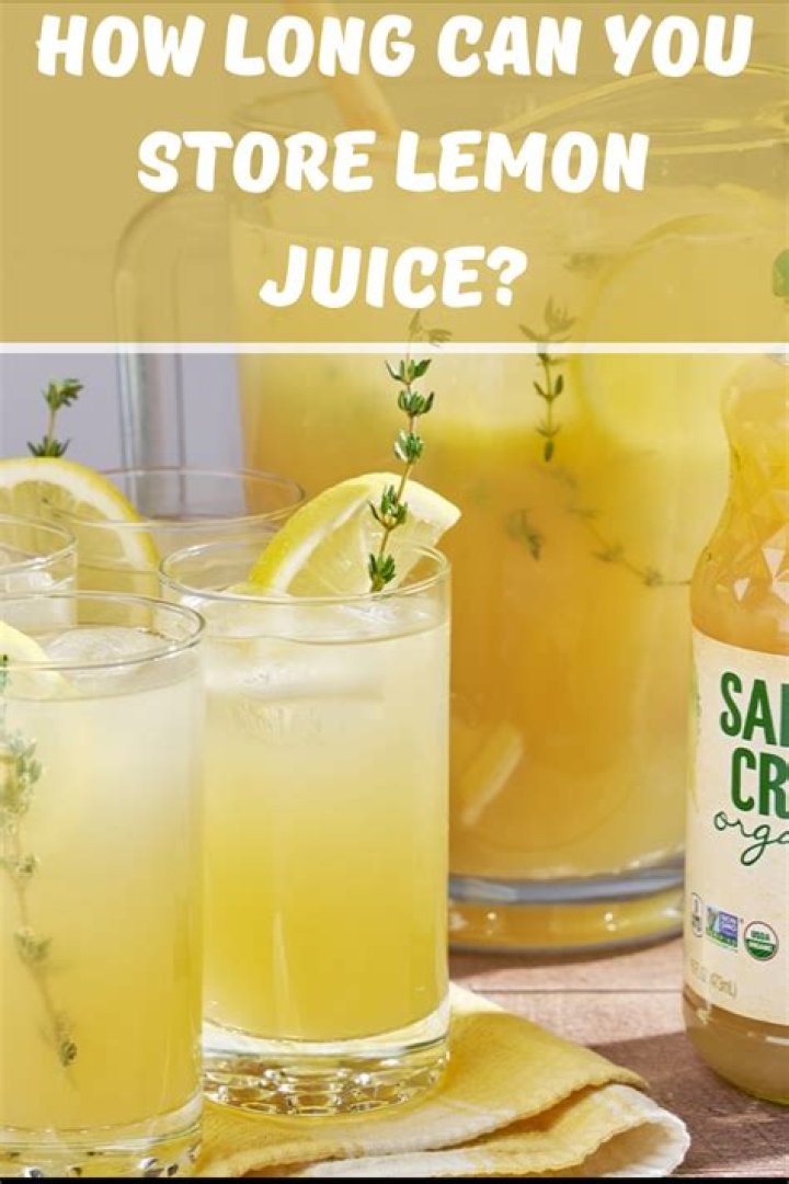 How long does bottled lemon juice last?