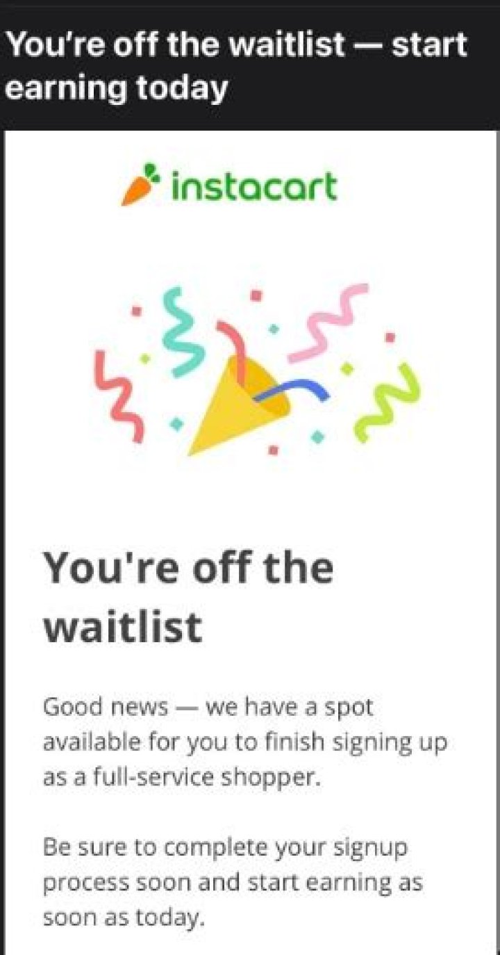 How long is the waitlist for Instacart 2021?
