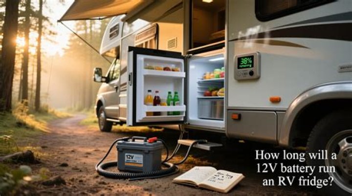 How long will a 12V battery run a fridge?