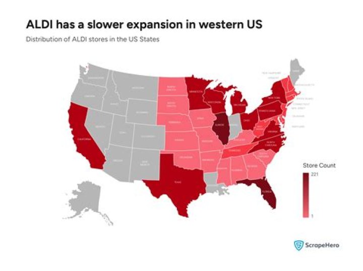 How many Aldi locations are there in the US?