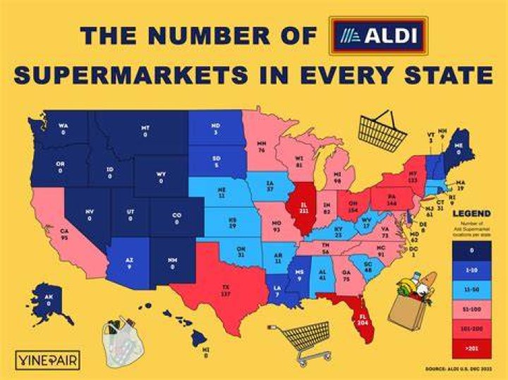 How many Aldi stores are in the US?
