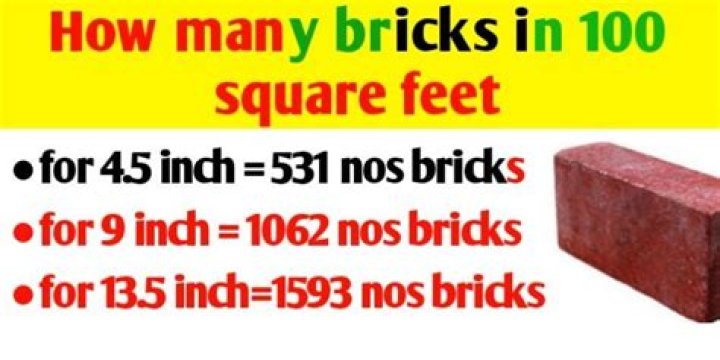 How many bricks are there in 100 square feet?
