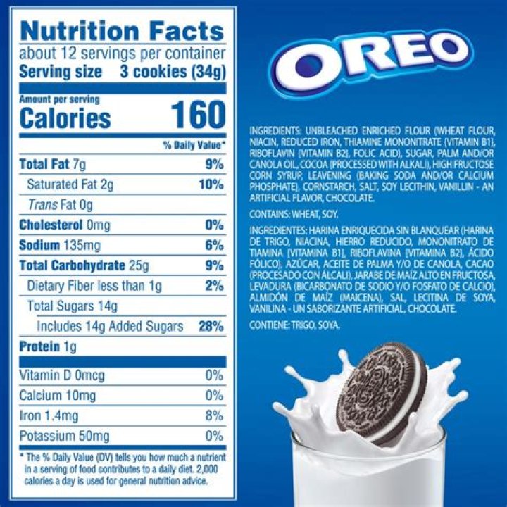 How many calories are in 3 Oreos?