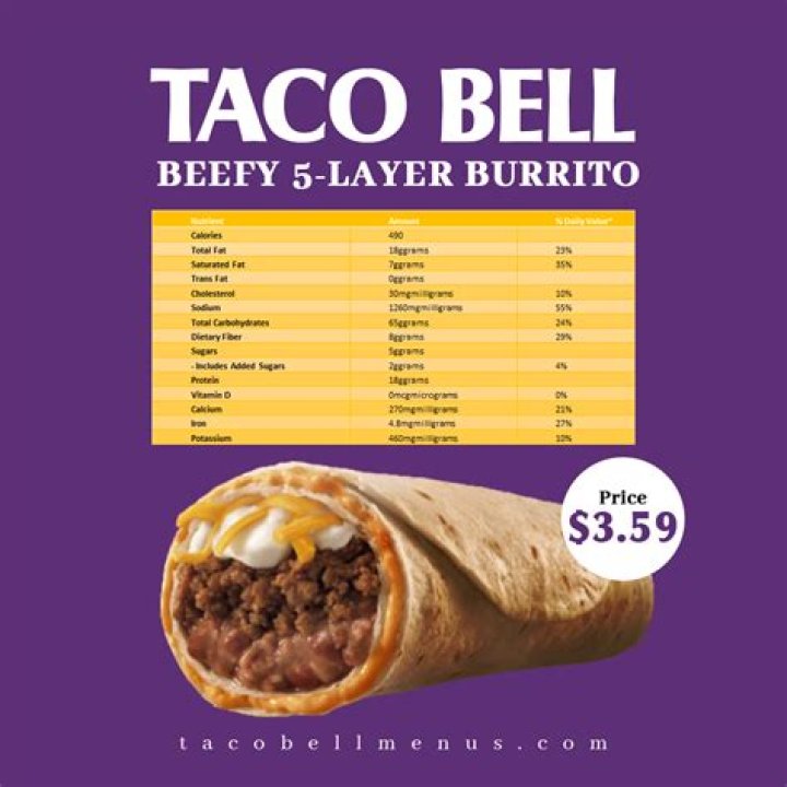 How many calories are in a 5 layer burrito?