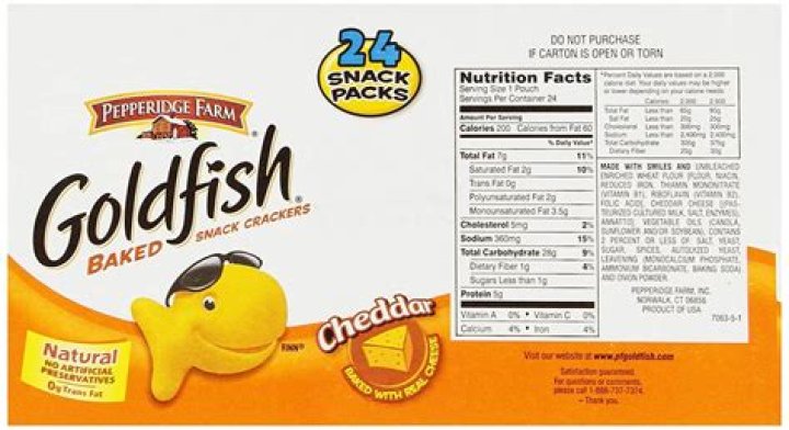 How many calories are in a bag of Goldfish?