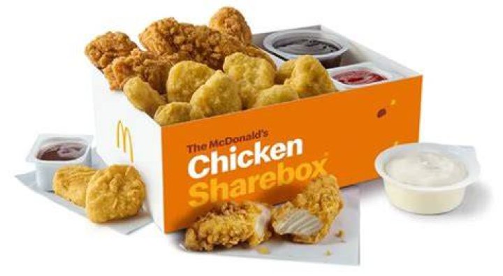 How many calories are in a chicken nugget share box?