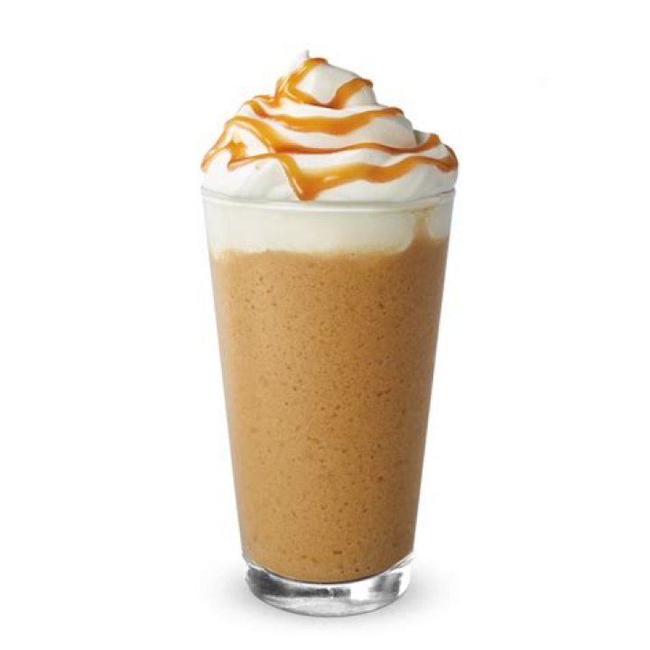 How many calories are in a medium caramel frappe from McDonald’s?